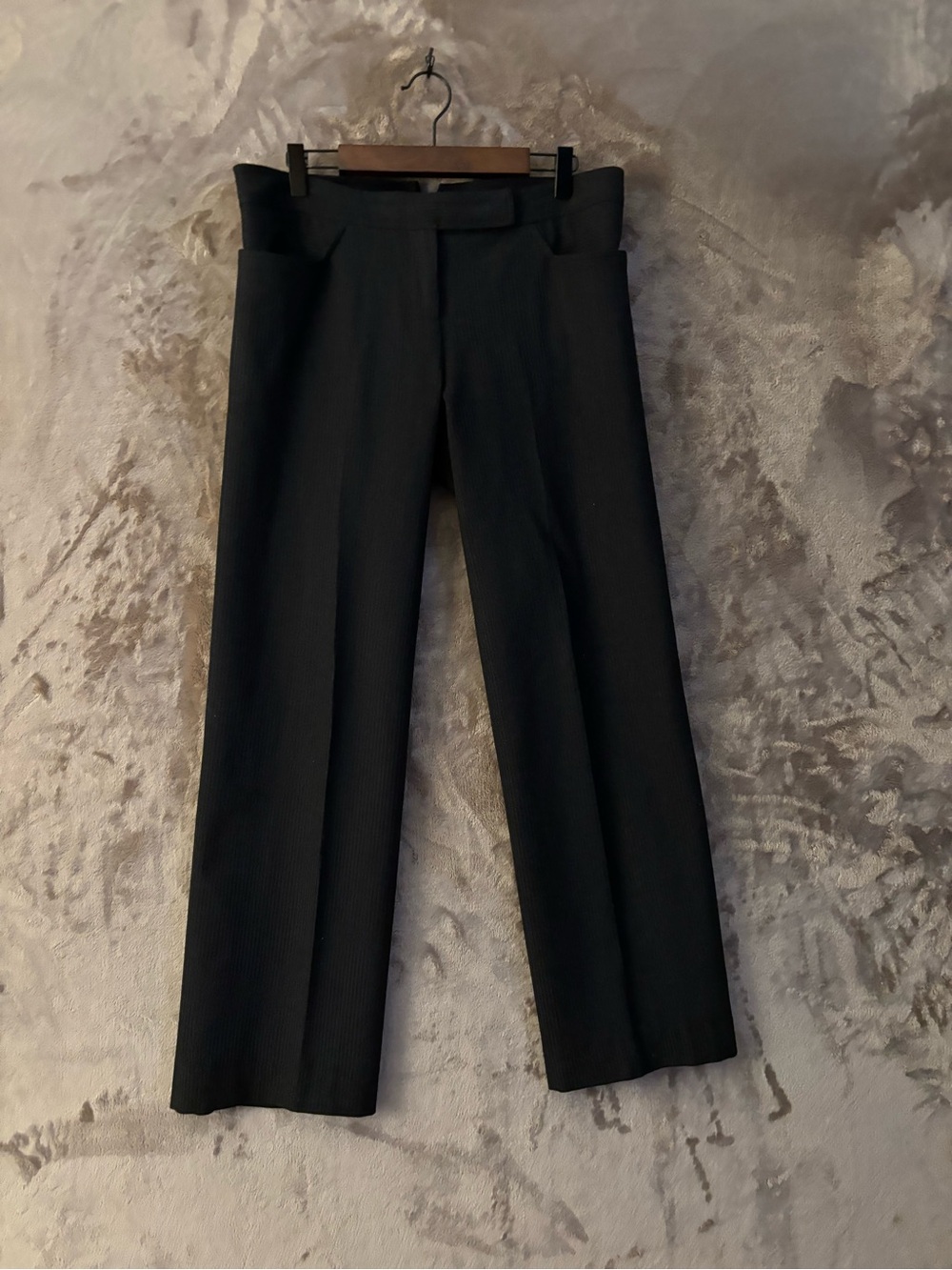 Diane Von Furstenberg Women’s Wool Blend Trousers Charcoal Gray (6)